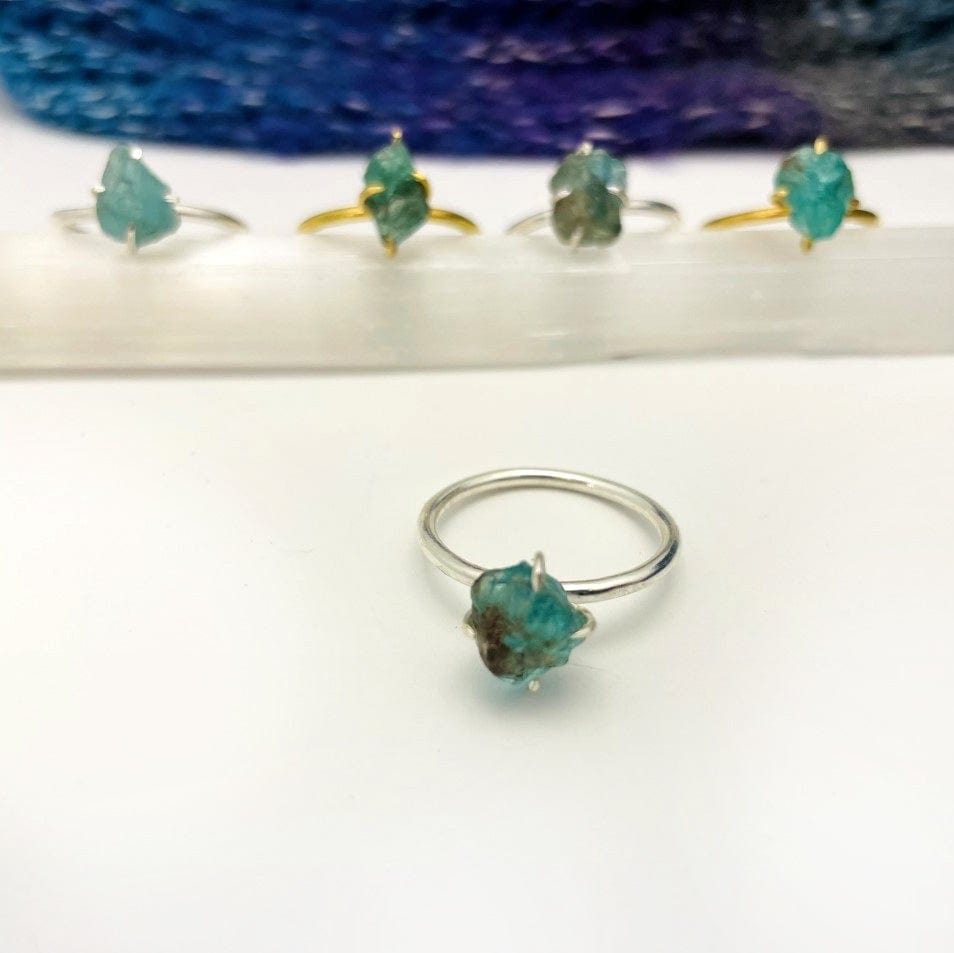 Fluorite Gemstone Rings in Gold and Silver