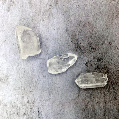 3 Crystal Quartz Natural Stone Points
