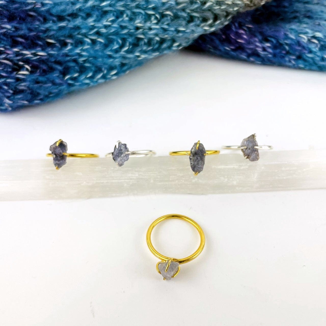 Tanzanite Gemstone Rings in Gold and Silver
