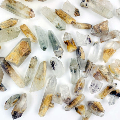 Rough Crystal Quartz Points with Chloride -