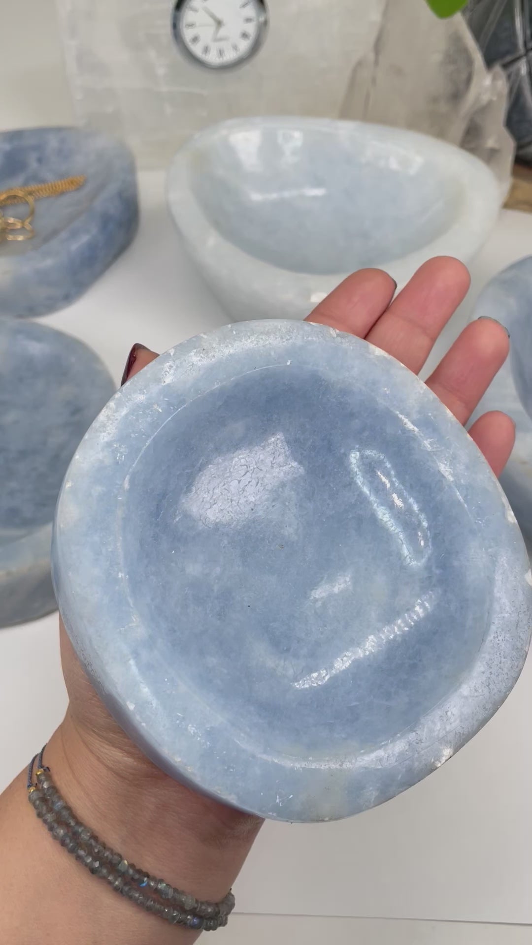 Blue Calcite Bowl - By Weight -