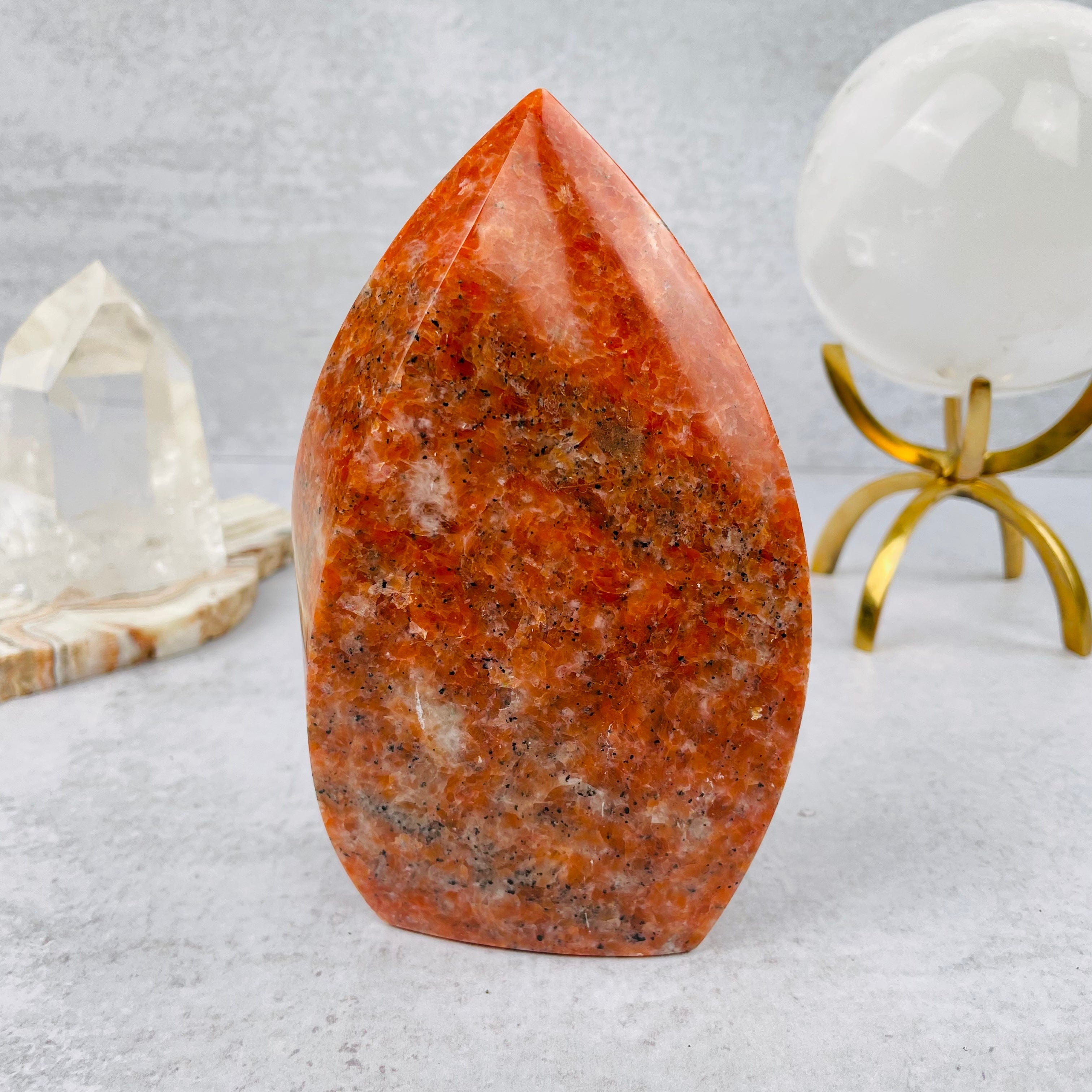 Orchid Calcite Polished Flame – Rock Paradise