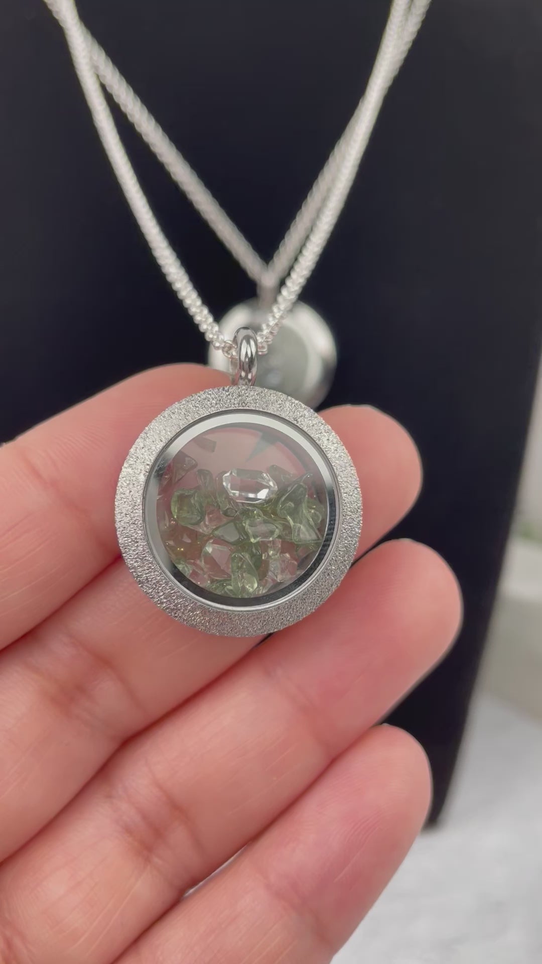 Herkimer Diamond With Moldavite Necklace