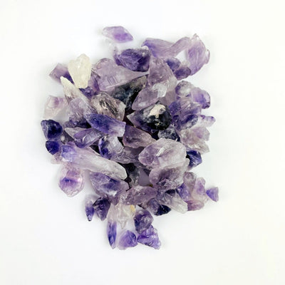 Amethyst Points - Chubbie Box of Stones in a pile to show amount inside box