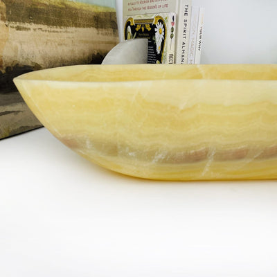 Mexican Onyx Freeform Bowl, partial side view