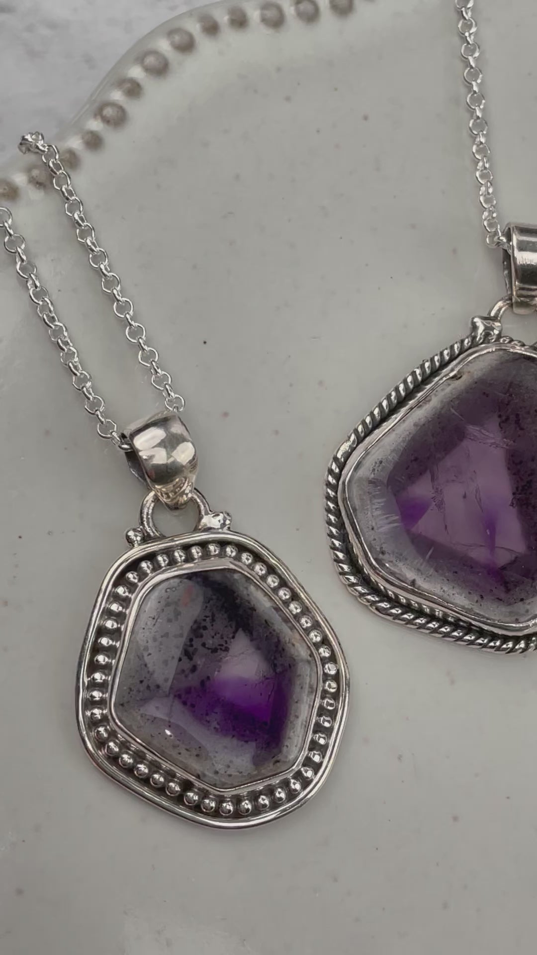 Trapiche Amethyst with Matrix Necklace - You Choose -