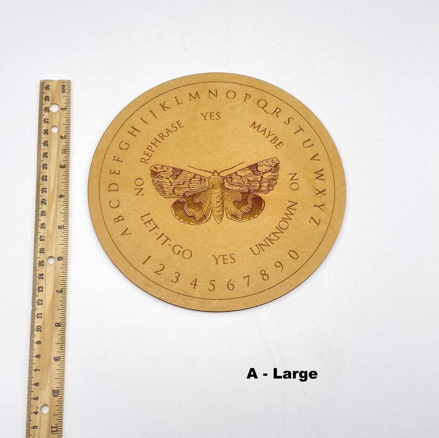 moth board next to a ruler