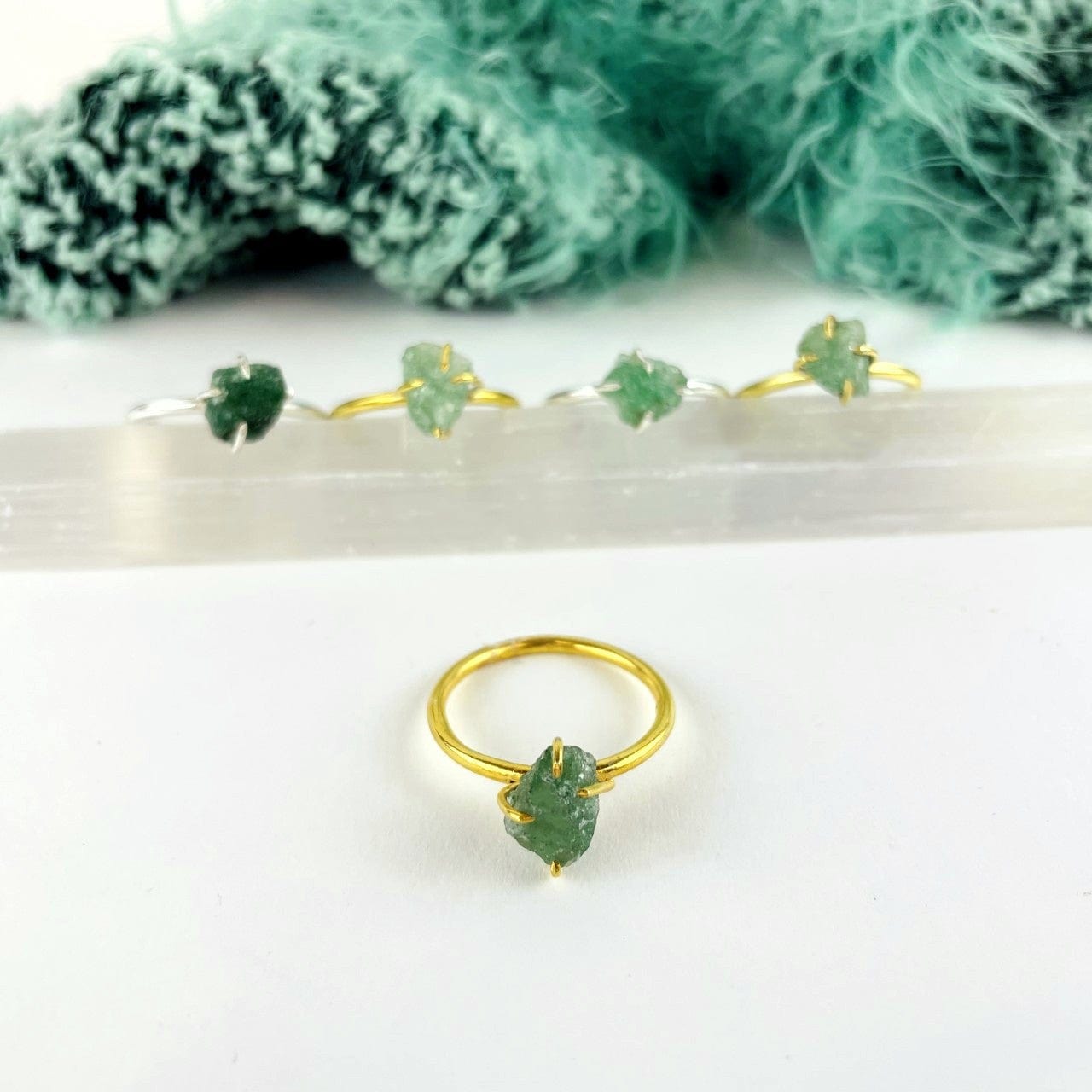 Green Aventurine Gemstone Rings