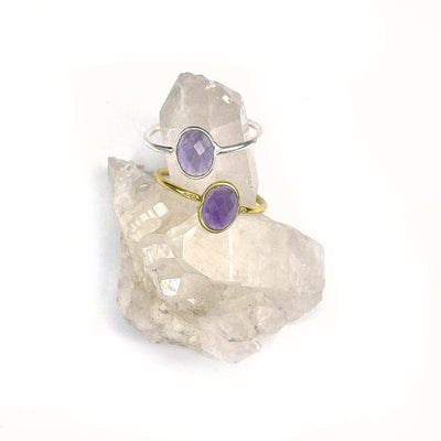 Gemstone Rings  - 2 on a crystal