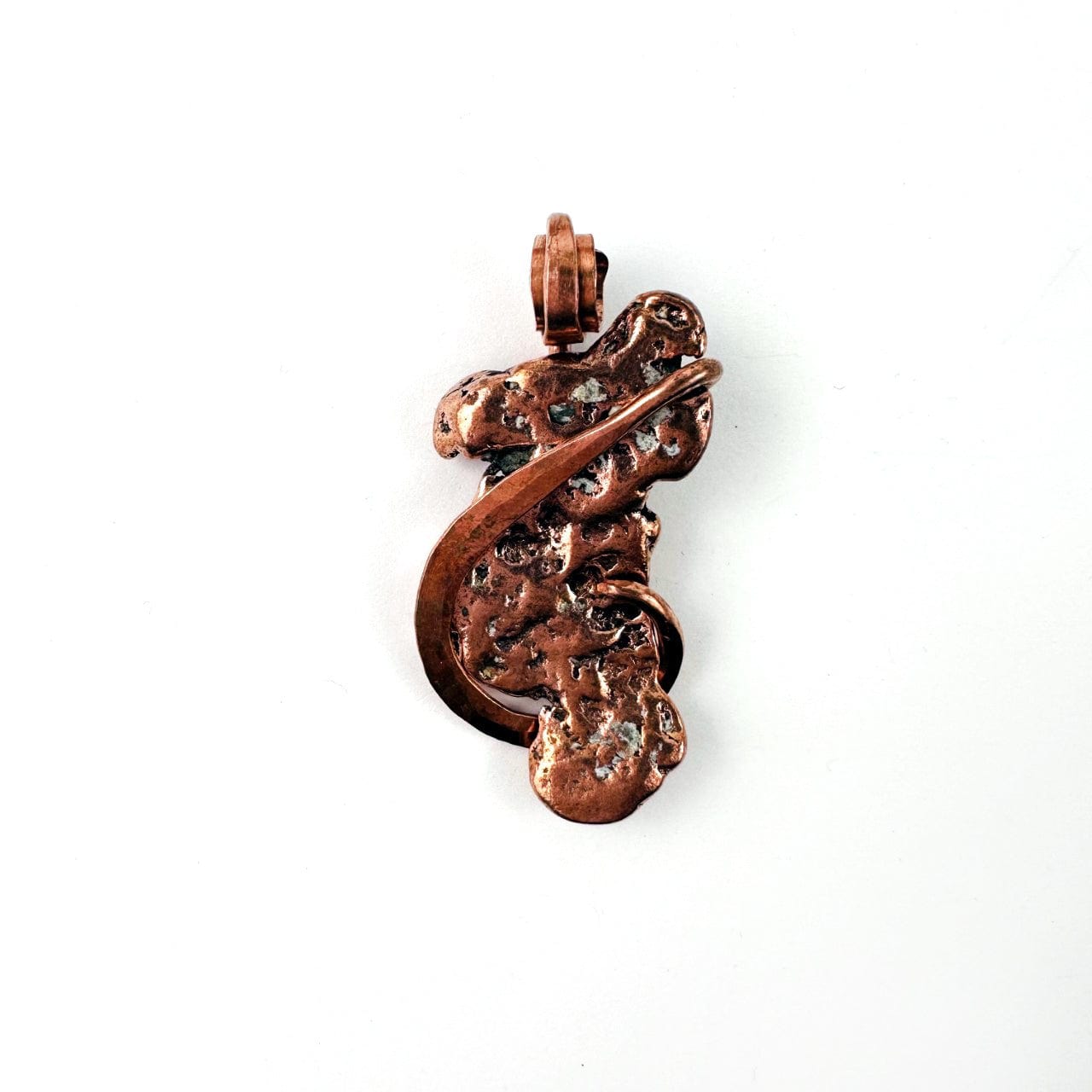 Copper Nugget Pendant on a white background