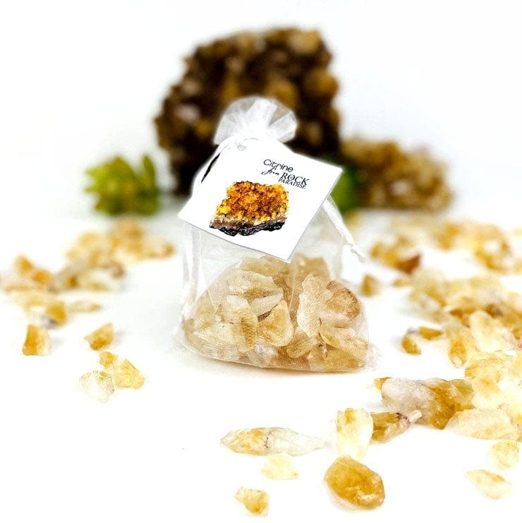 Citrine Stones - Golden Amethyst - Tied & Tagged in an Organza Bag