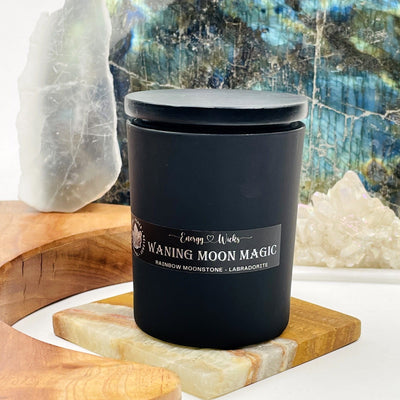 1 Waning Moon Magic Candle with lid on