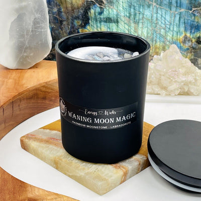 1 Waning Moon Magic Candle with lid off