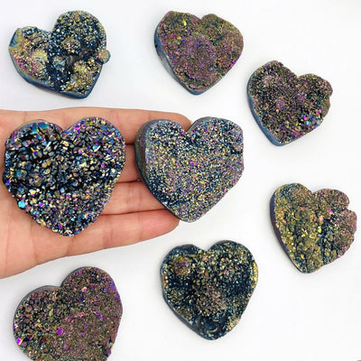 hearts available in rainbow titanium 