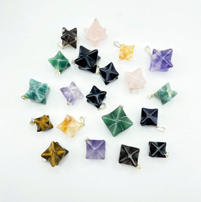 merkabah pendants top view to show color variations