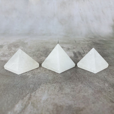 3 Crystal Quartz Pyramids 1.25" size
