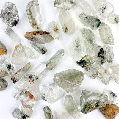 Polished Crystal Quartz Points with Chloride 