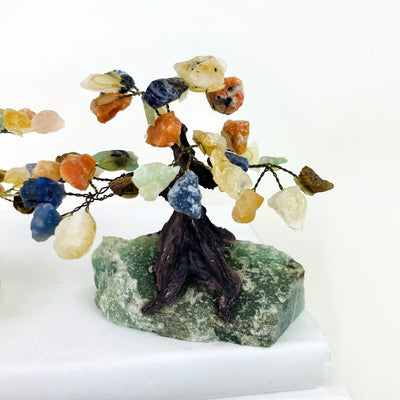 Gemstone Assorted Crystal Trees with Rough Green Quartz tone Base