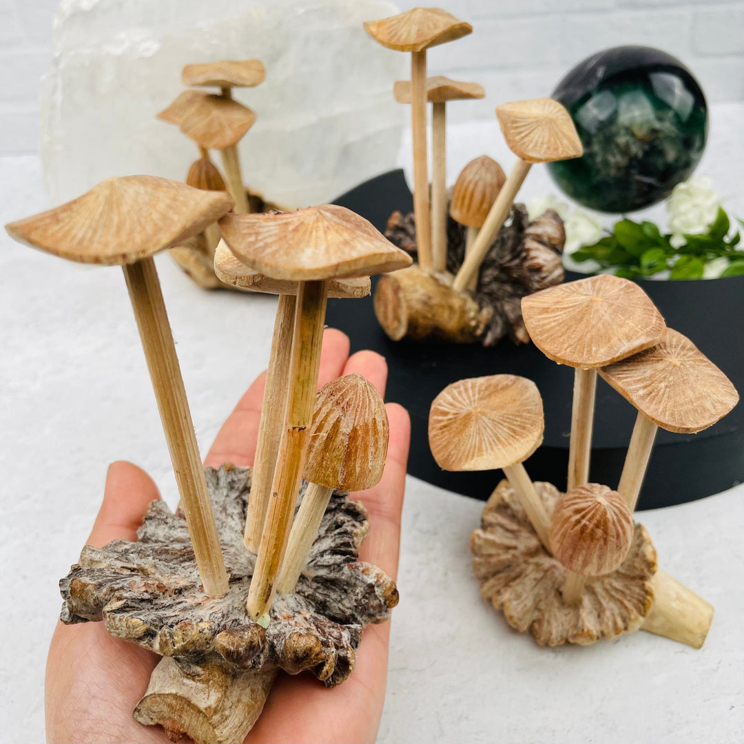 Brand New Large Wooden online Decorative Mushroom