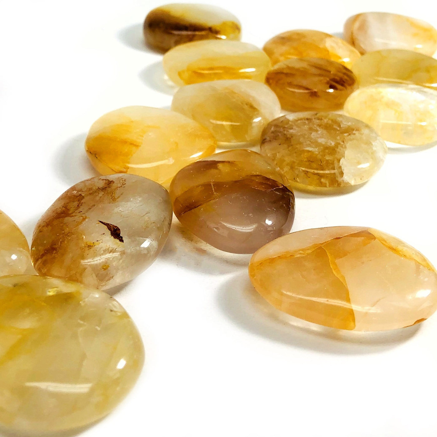 Golden Healer Palm Stones  - close up