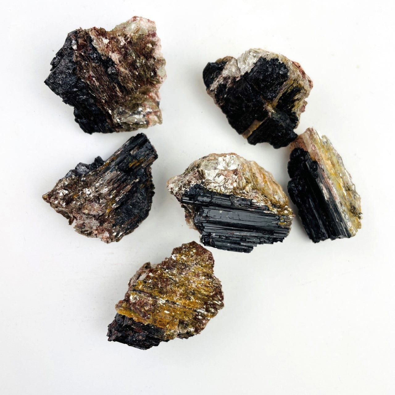 6 pieces Tourmaline With Mica showing stock sample