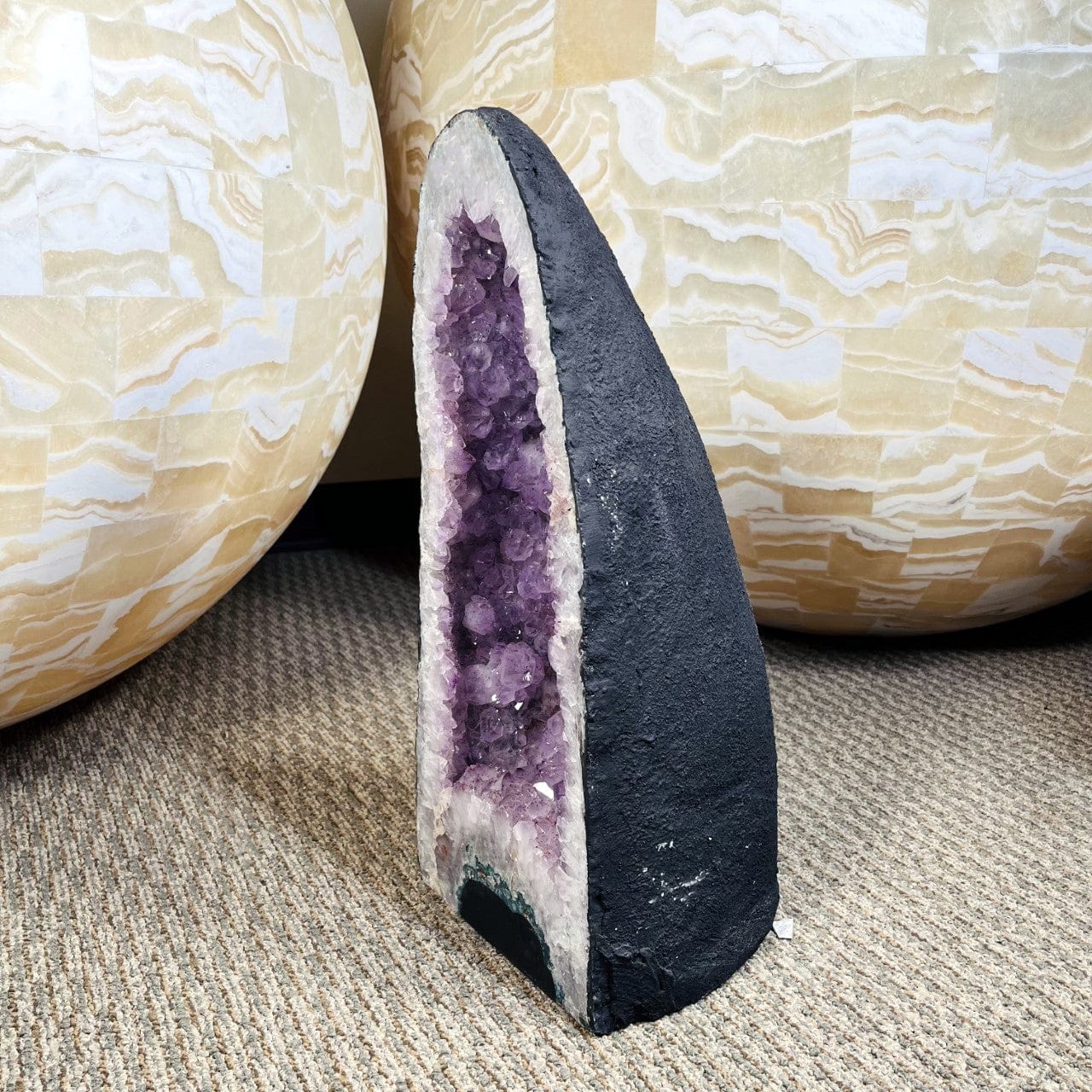 Amethyst Crystal Cathedral Geode - side view