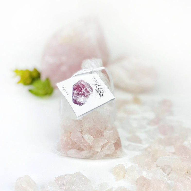 Rose Quartz Stones - Tied & Tagged in an Organza Bag