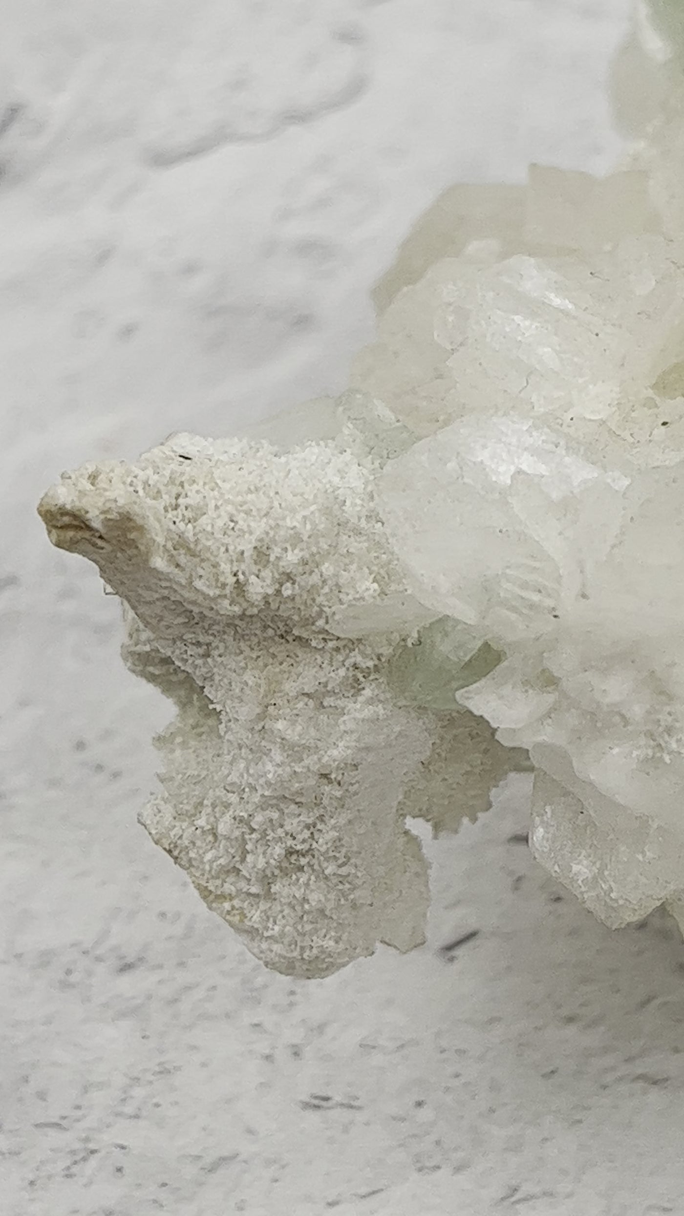 Natural Green Apophyllite with Stilbite Crystals Zeolites