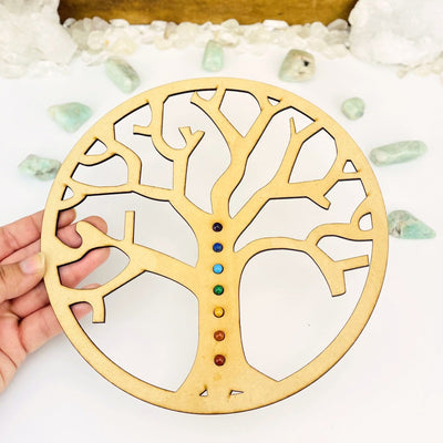 Tree of Life with 7 Chakra Stone Accents Display