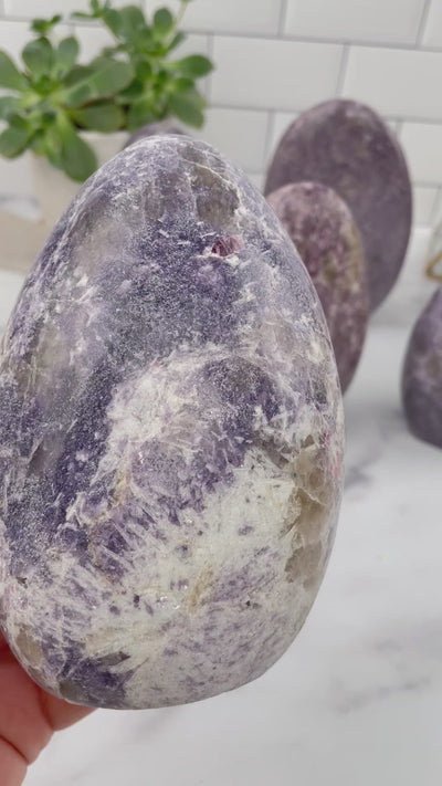 Lepidolite Polished Cut Base - By Weight