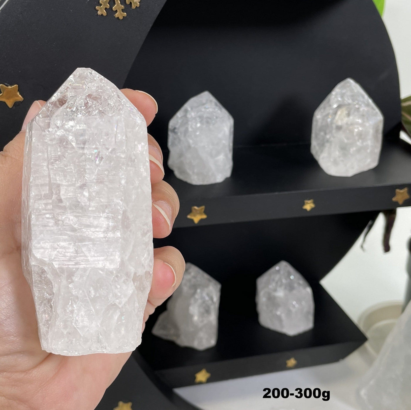 Crackle Quartz Semi-Polished Points in the 200-300g size