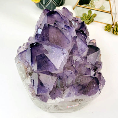 Amethyst Crystal Cluster  - Large Gorgeous Crystals with Polished Sides from another angle