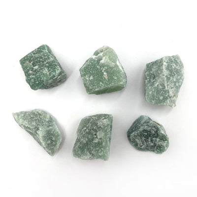 6 Green Quartz Natural Stones