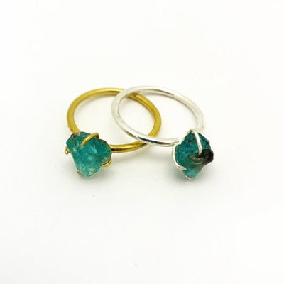 Fluorite Gemstone Rings in Gold and Silver 