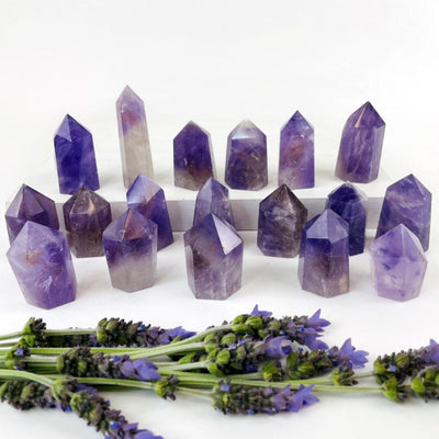 Amethyst Stone Towers displaying stone size variations 