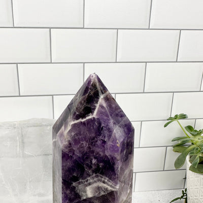 Chevron Amethyst Polished Point - AS IS imperfection 