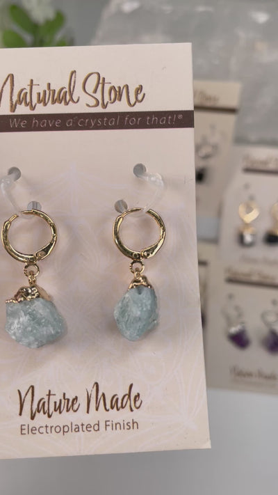 Natural Stone Earrings - Assorted Stones -