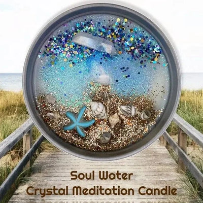 SOUL WATER MEDITATION CANDLE - inside view of candle 