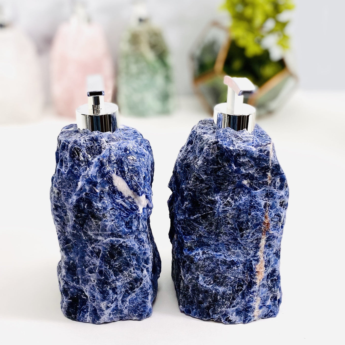 Two Blur Colour Gemstone Soap Dispenser