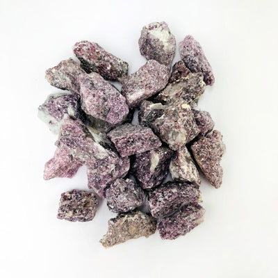 Lepidolite Natural Stones in a pile