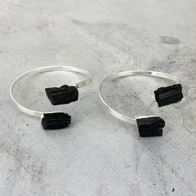 Tourmaline Cuff Crystal Bracelet Silver or 24k Gold Electroplated