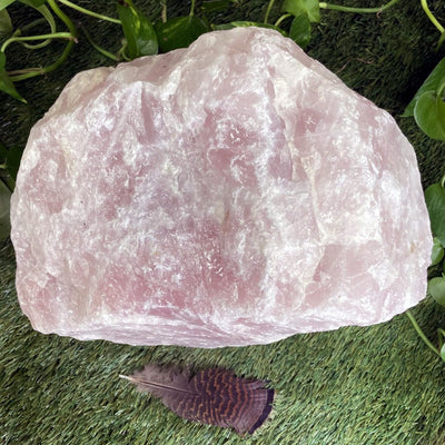Giant Rose Quartz from over top