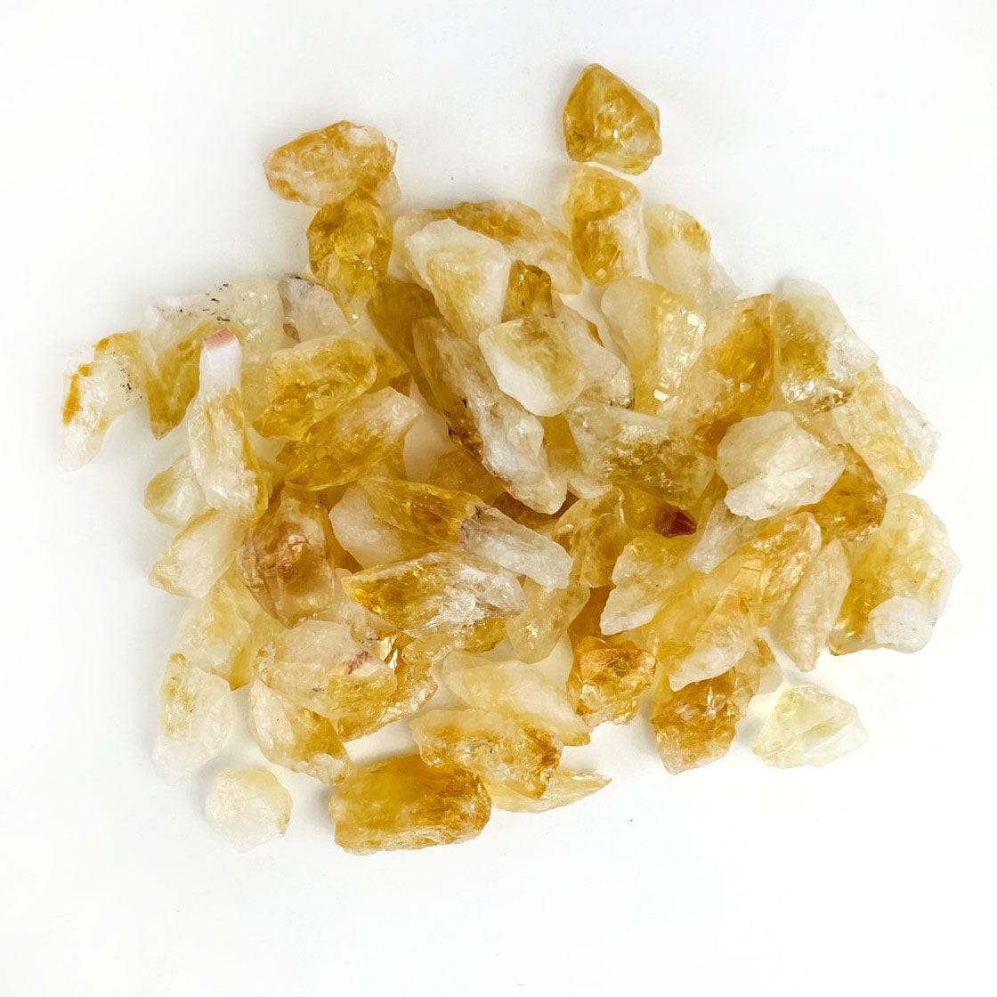 Citrine Stones - Golden Amethyst in a pile, approximately 150 grams, 1 bag