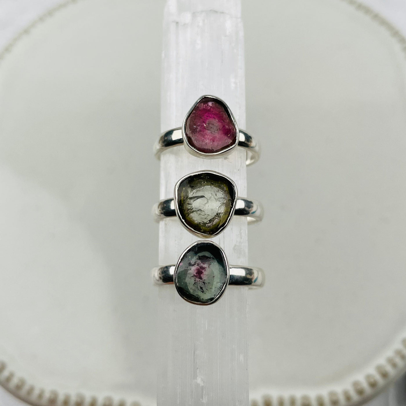 multiple rings displayed to show the differences in the ring details