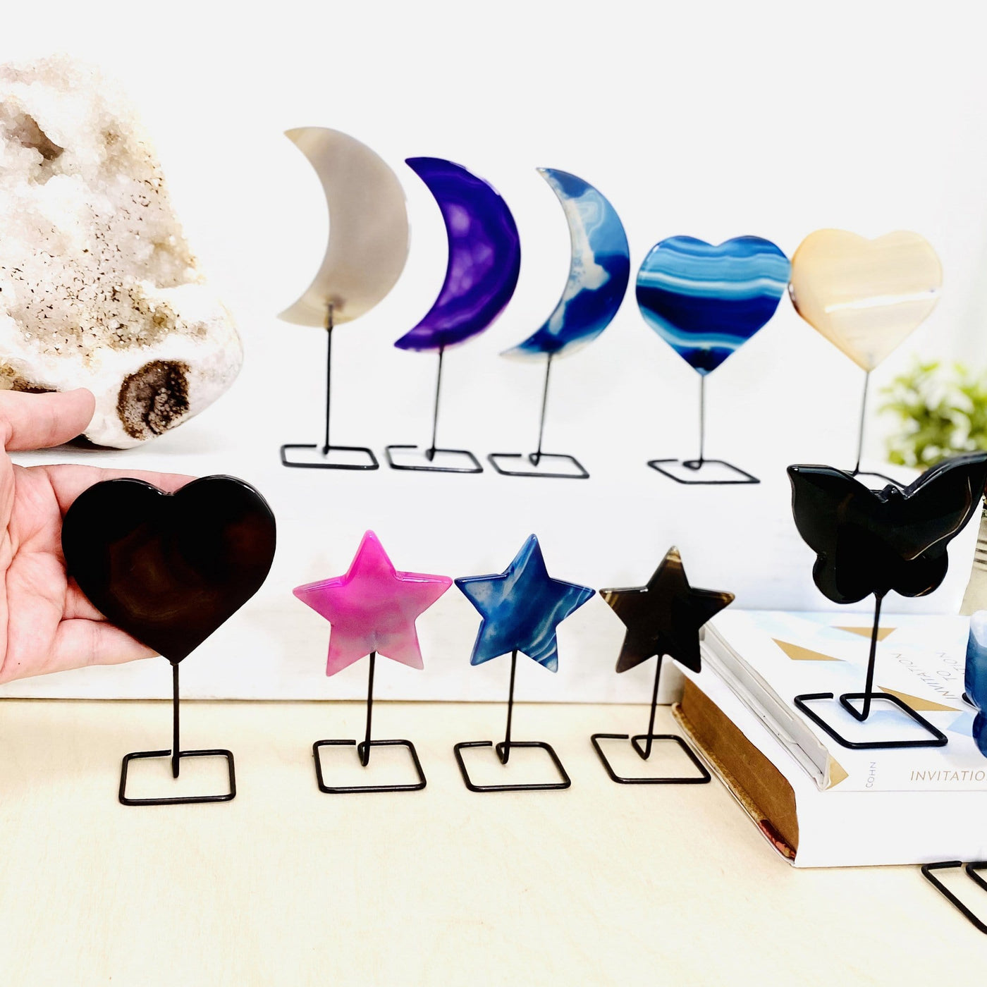 Picture of moons, hearts, stars and butterflies we have available.