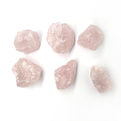 6 Rose Quartz Natural Stones
