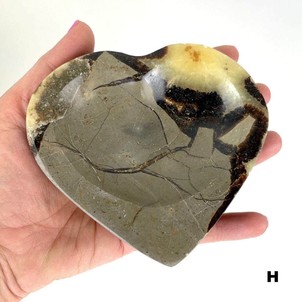 separtian heart bowl in a hand