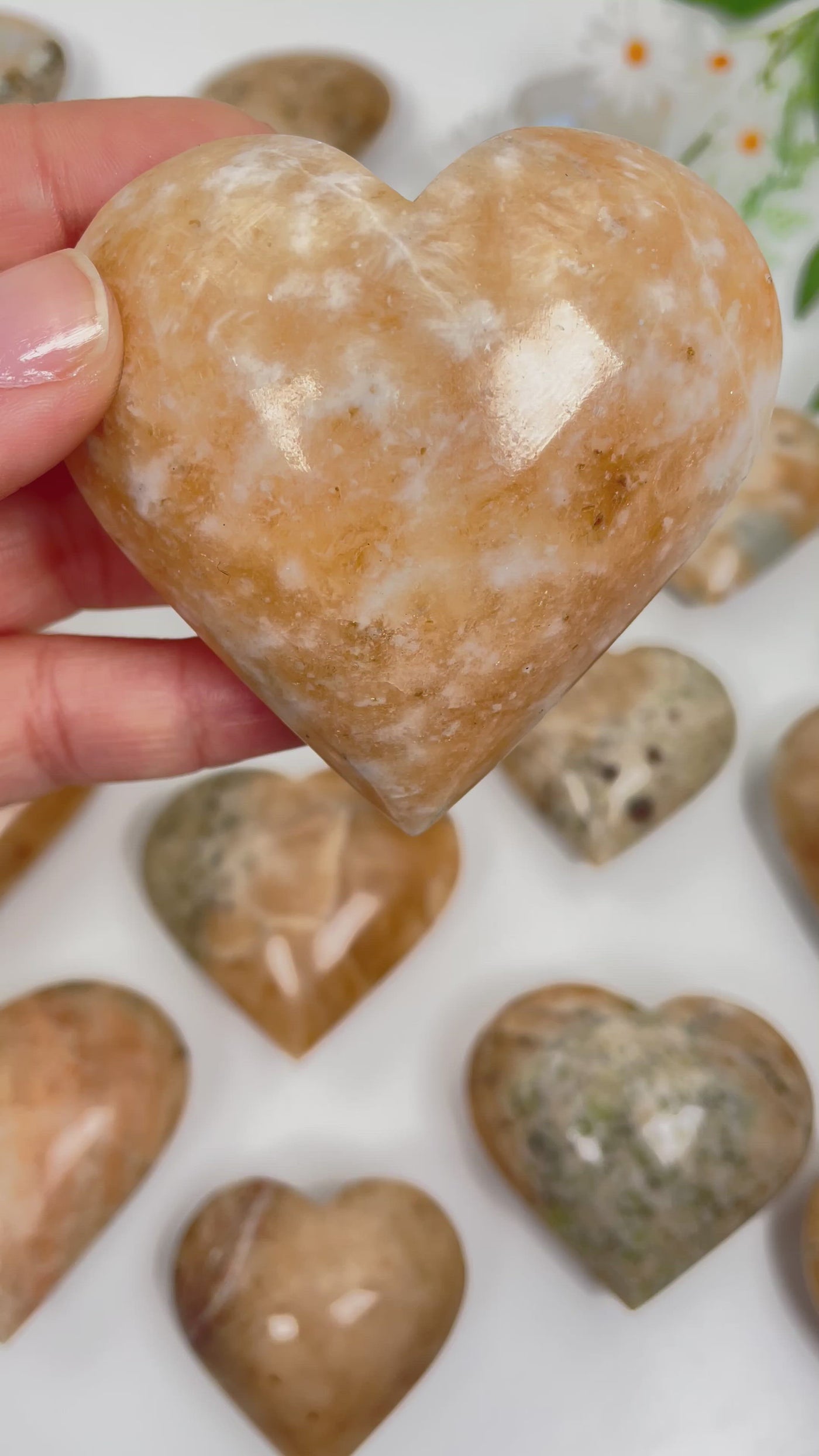 Orchid Calcite Polished Heart - By Weight -