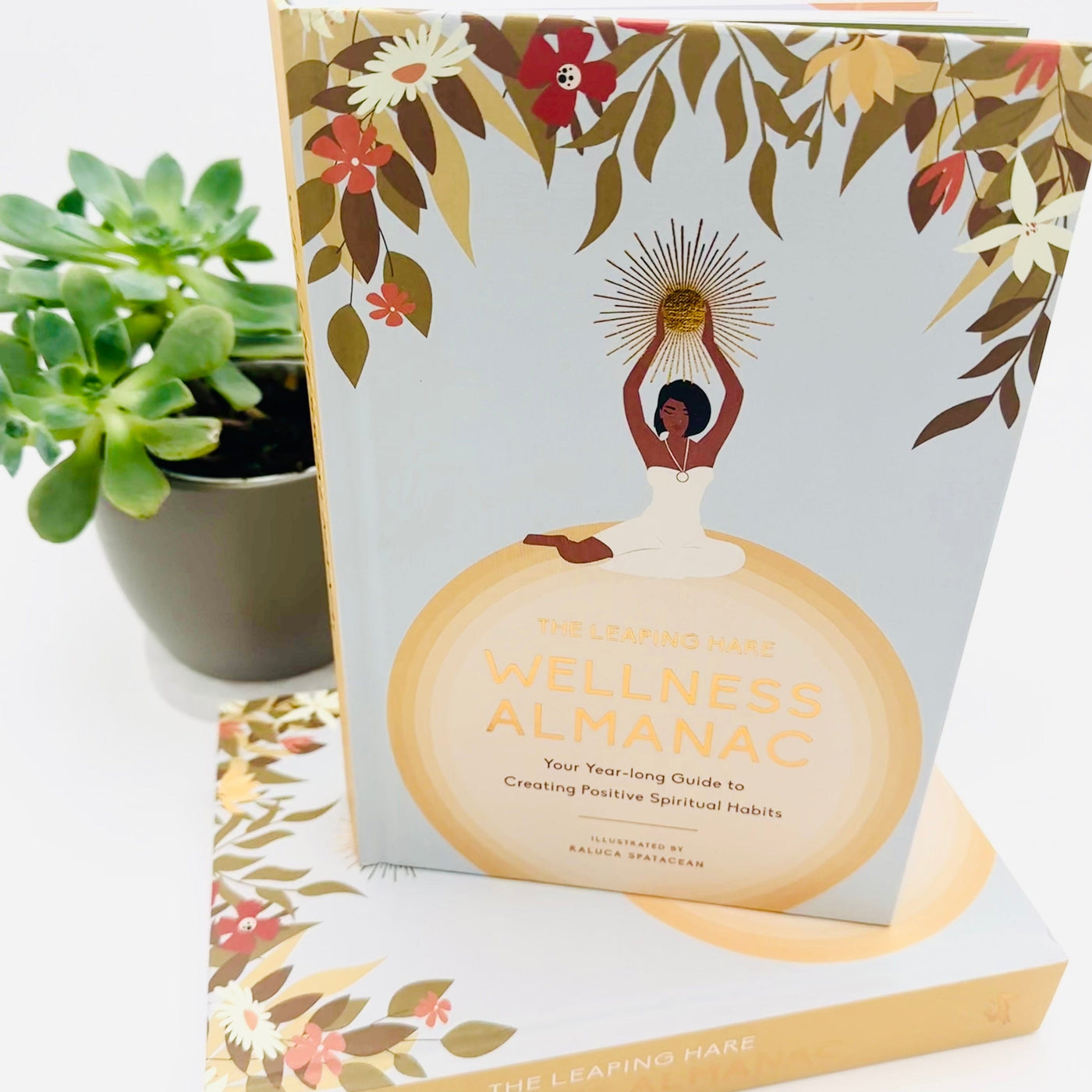 The Leaping Hare Wellness Almanac : Your Year Long Guide To Creating Positive Spiritual Habits - front view of book