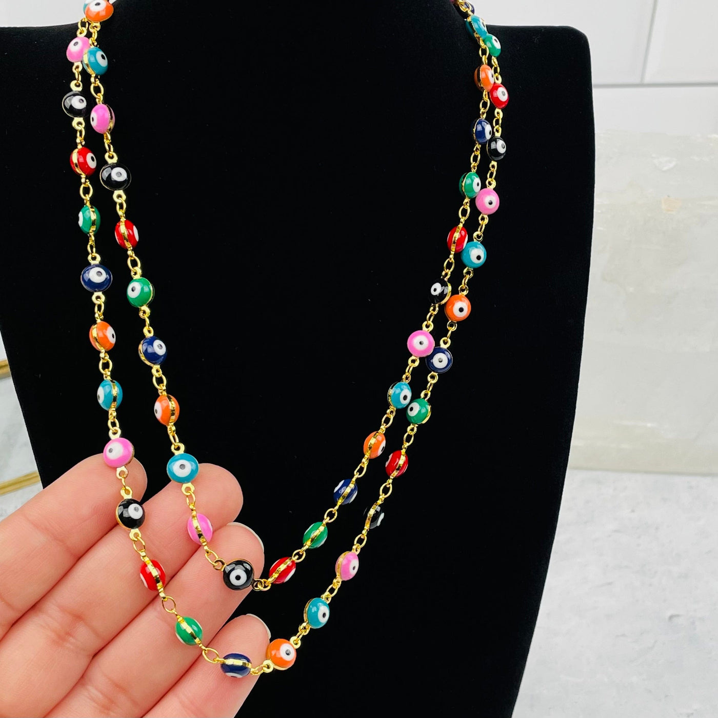 Multicolored Eye Protection Necklace